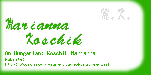 marianna koschik business card